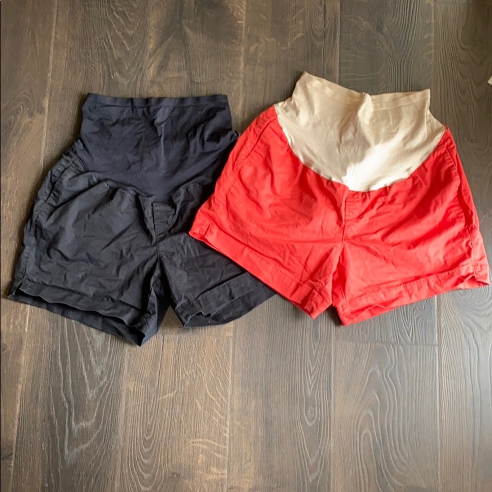 Old Navy Twill MATERNITY Shorts (lot of 2)